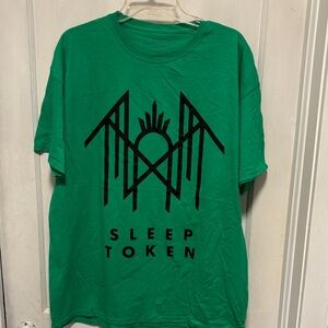Sleep Token Crystalline Logo Green Official Band Graphic Tee Large New w/o tags